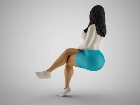 Girl Asking Bill 3D Print Model