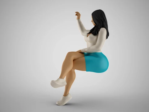 Girl Asking Bill 3D Print Model