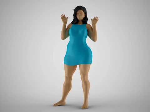 女孩承认失败 3D 打印模型