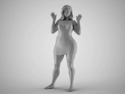 Girl Admits Defeat 3D Print Model