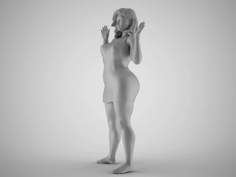 Girl Admits Defeat 3D Print Model