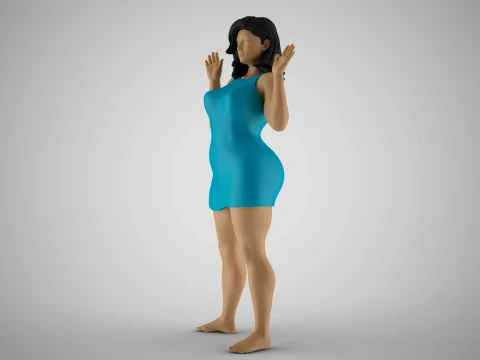 Girl Admits Defeat 3D Print Model