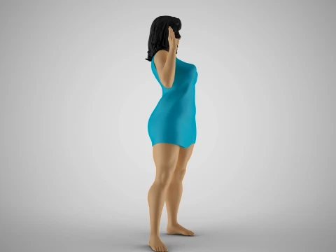 Girl Admits Defeat 3D Print Model