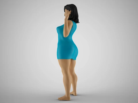 Girl Admits Defeat 3D Print Model