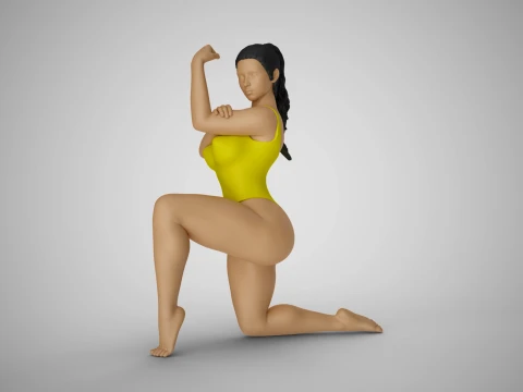 女孩证明自己的实力 3D 打印模型
