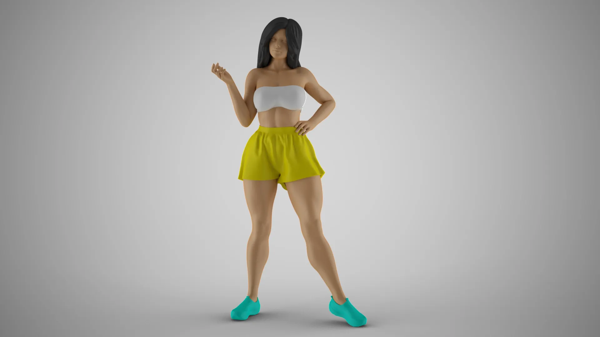 Chatter Girl 3D Print Model .c4d .max .obj .3ds .fbx .stl .blend