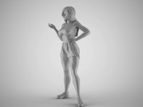 Chatter Girl 3D Print Model
