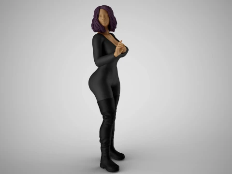 Girl Pay Attention To Sound 3D Print Model