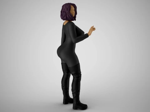 Girl Pay Attention To Sound 3D Print Model