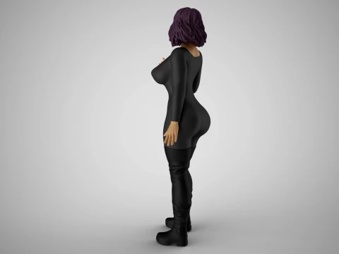 Girl Pay Attention To Sound 3D Print Model