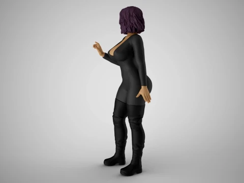 Girl Pay Attention To Sound 3D Print Model