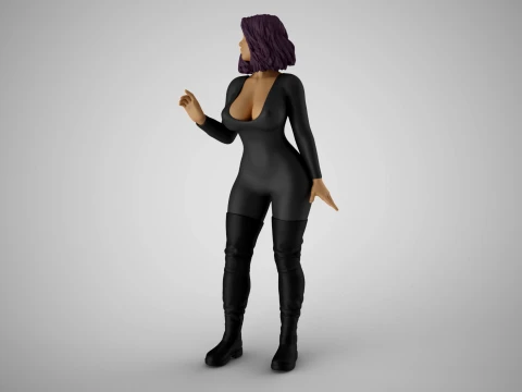 Girl Pay Attention To Sound 3D Print Model