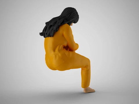 Woman in Deep Thought 3D Print Model