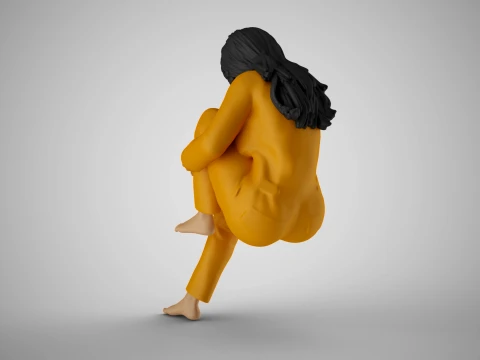 Woman in Deep Thought 3D Print Model