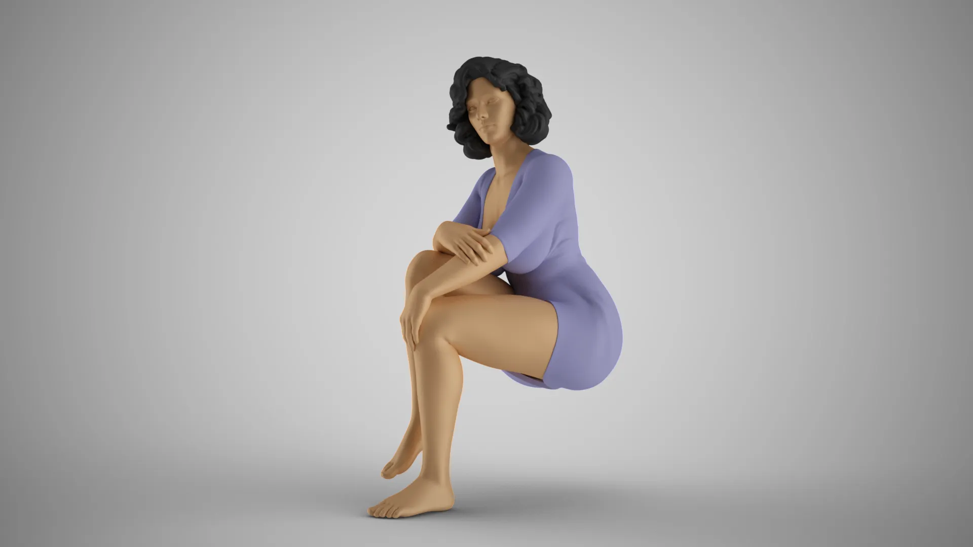 Hypocrite Woman 3D Print Model .c4d .max .obj .3ds .fbx .stl .blend