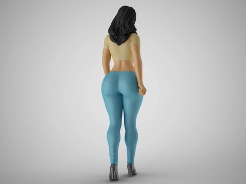 Woman Loitering 3D Print Model