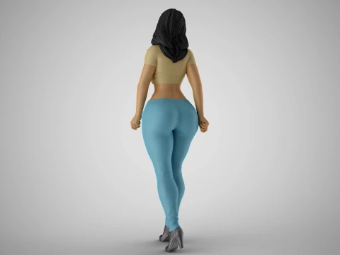 Woman Loitering 3D Print Model