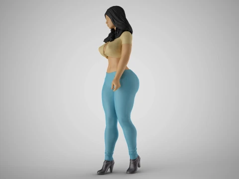 Woman Loitering 3D Print Model