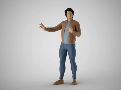 Ritmo Sintiendo Joven Guapo Modelo de impresión 3D