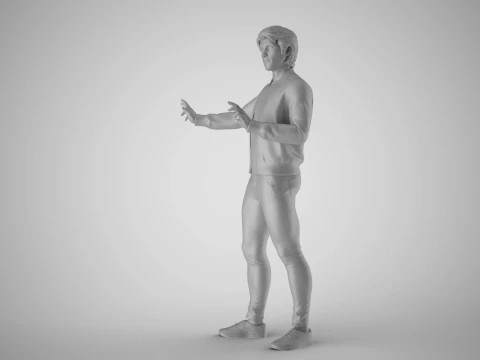 Rhythm Feeling Young Handsome Man 3D Print Model