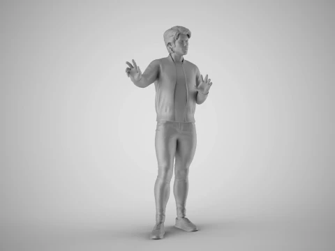 Rhythm Feeling Young Handsome Man 3D Print Model