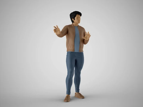 Rhythm Feeling Young Handsome Man 3D Print Model