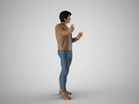 Rhythm Feeling Young Handsome Man 3D Print Model