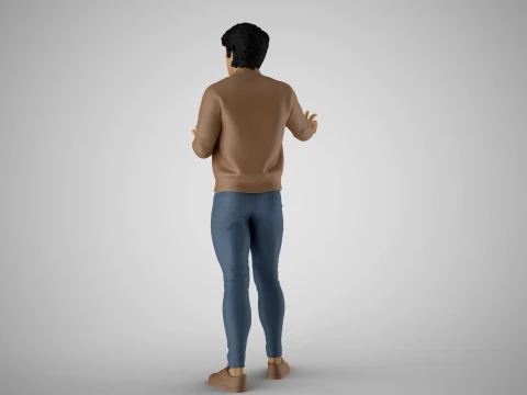 Rhythm Feeling Young Handsome Man 3D Print Model