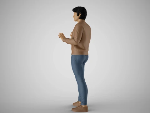 Rhythm Feeling Young Handsome Man 3D Print Model
