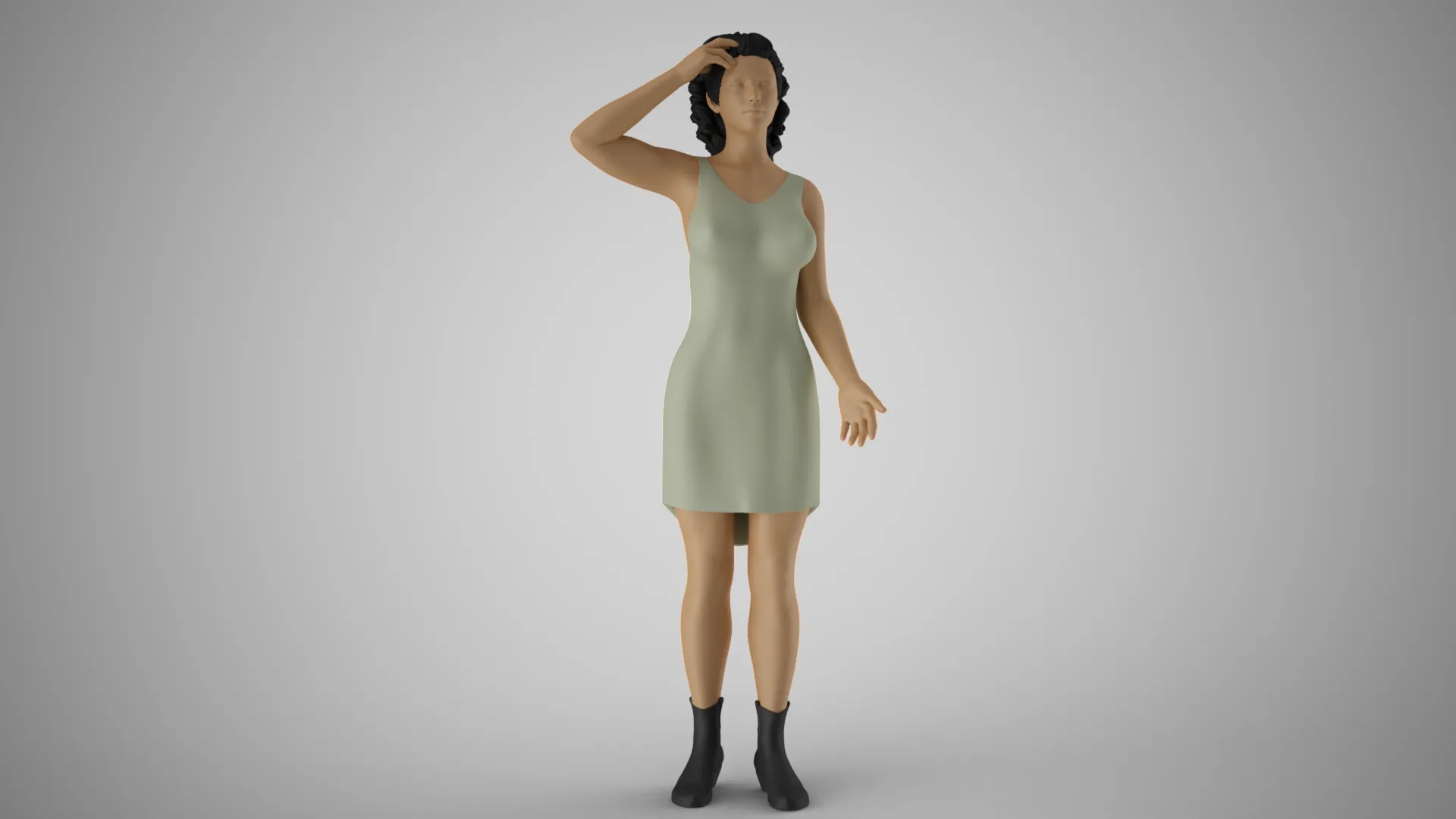 Girl Confusion of Thoughts 3D Print Model .c4d .max .obj .3ds .fbx .stl .blend 