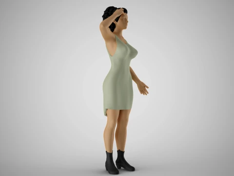 Girl Confusion of Thoughts 3D Print Model