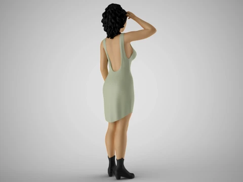 Girl Confusion of Thoughts 3D Print Model