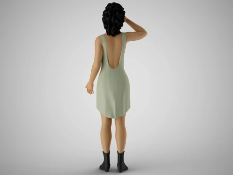 Girl Confusion of Thoughts 3D Print Model