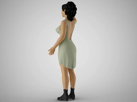 Girl Confusion of Thoughts 3D Print Model