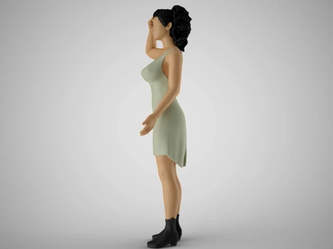 Girl Confusion of Thoughts 3D Print Model