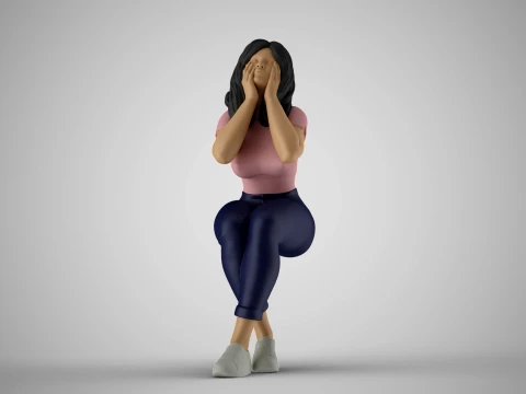 Woman Hates Herself 3D Print Model