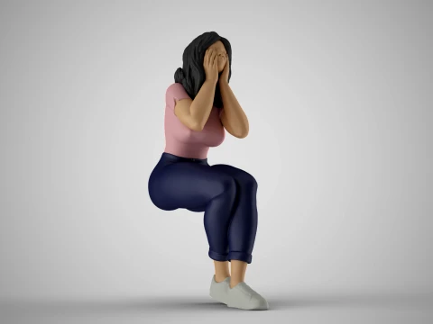 Woman Hates Herself 3D Print Model