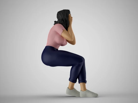 Woman Hates Herself 3D Print Model