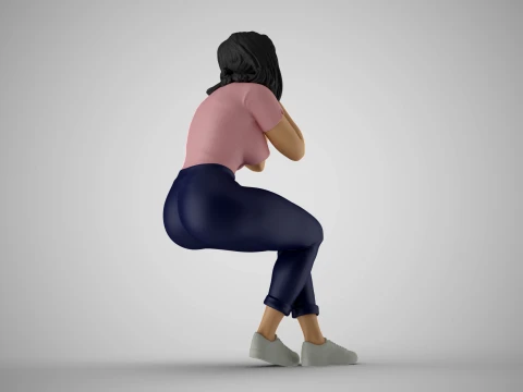 Woman Hates Herself 3D Print Model