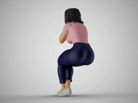 Woman Hates Herself 3D Print Model