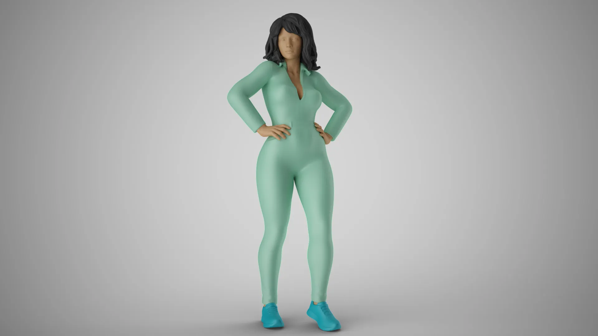 Unmotivated Woman 3D Print Model .c4d .max .obj .3ds .fbx .stl .blend