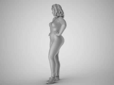 Unmotivated Woman 3D Print Model
