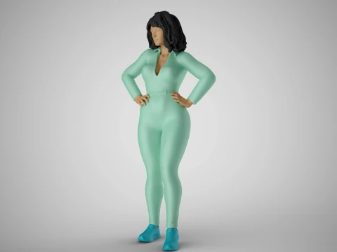 Unmotivated Woman 3D Print Model