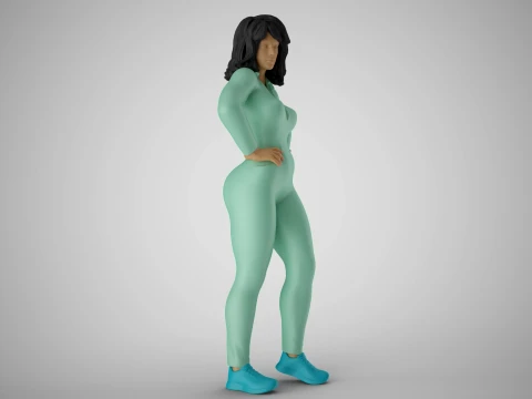 Unmotivated Woman 3D Print Model