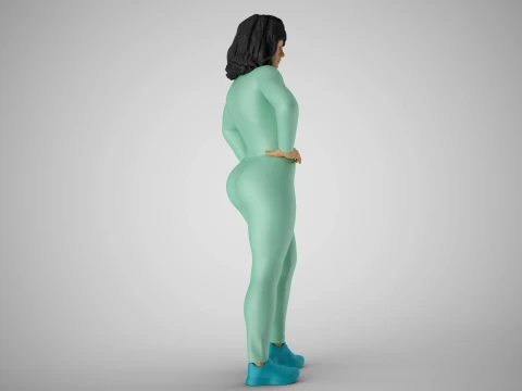Unmotivated Woman 3D Print Model