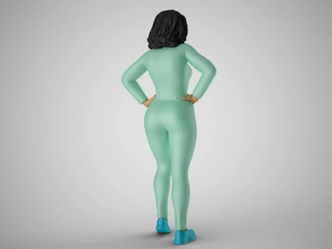 Unmotivated Woman 3D Print Model