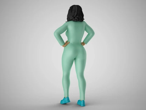Unmotivated Woman 3D Print Model