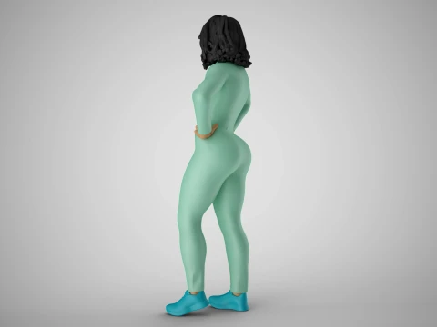 Unmotivated Woman 3D Print Model