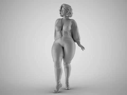 Flamboyant Woman 3D Print Model
