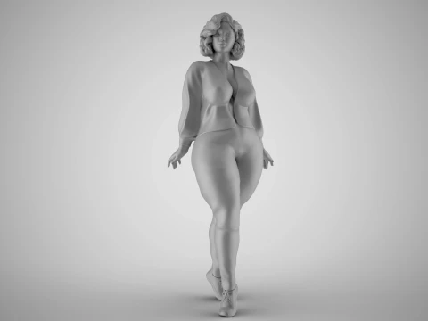 Flamboyant Woman 3D Print Model